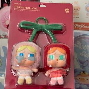POPMART CRYBABY Crying For Love Series - Plush Pendant (Love You Cherry Much)